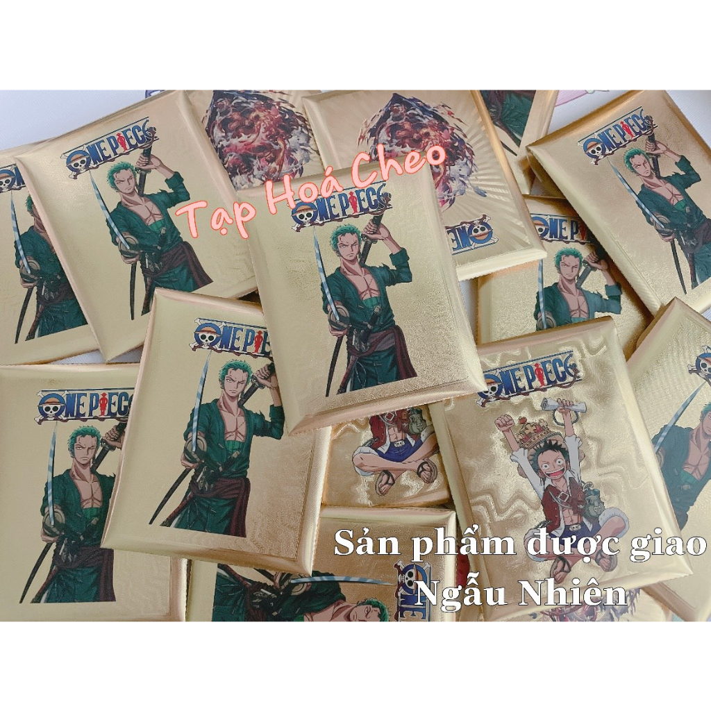 Thẻ bài nhân phẩm Anime One Piece - Vua hải tặc Wanted Gold mạ vàng - không thấm nước