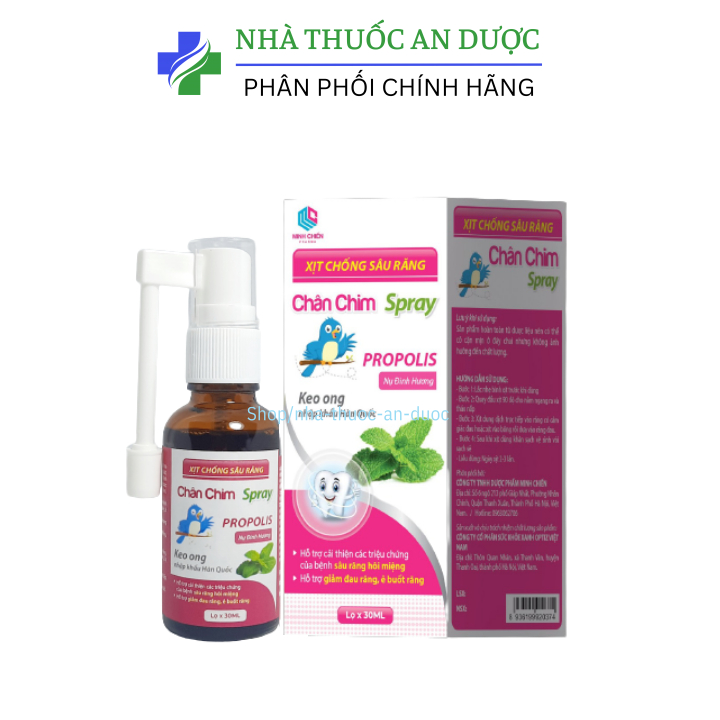 Xịt chống sâu răng Chân chim Spray - giảm đau răng, ê buốt