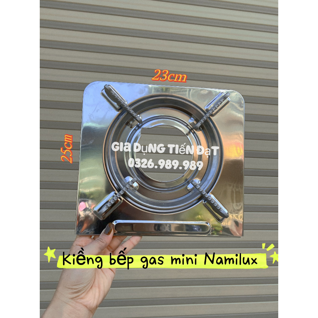 Kiềng bếp gas mini INOX bếp Namilux KT 25cm x 23cm
