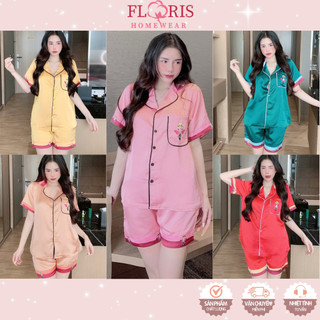Đồ bộ ngủ lụa satin mặc nhà nhiều màu - set pizama tay ngắn chất trơn mượt, mềm mịn