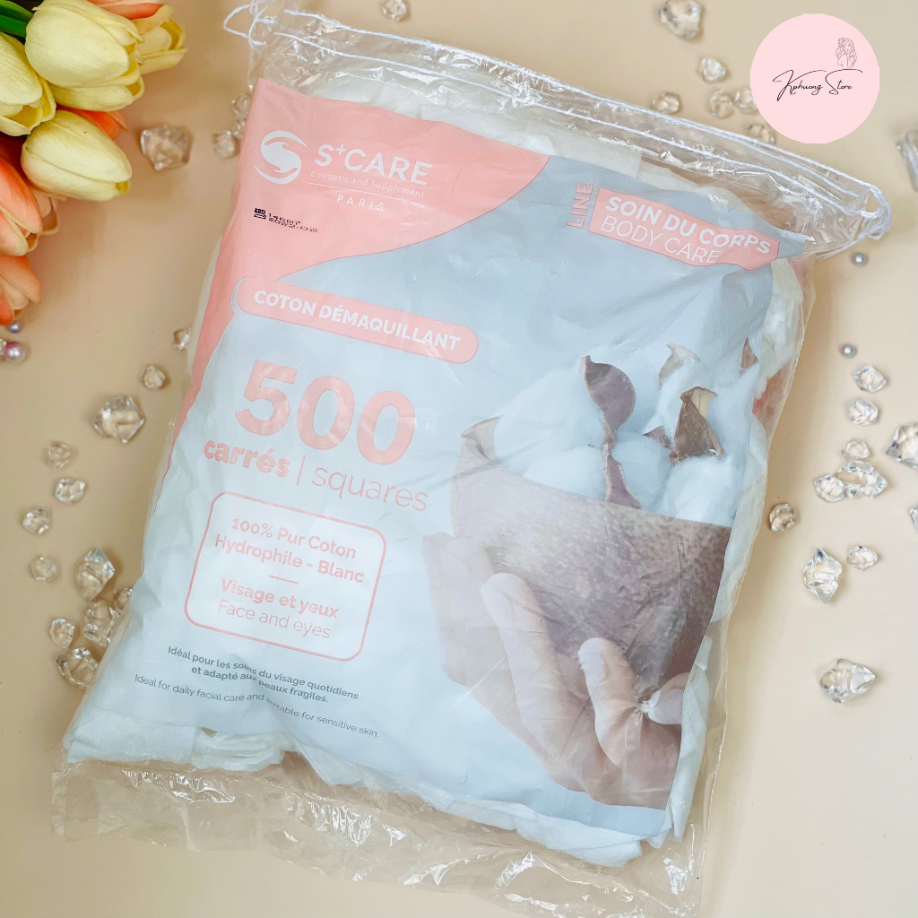 Bông tẩy trang Hàn Quốc 100% Cotton bông mềm, không xơ bông, không chất tẩy trắng