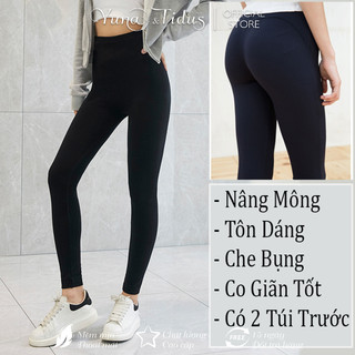 Quần Legging Nữ Nâng Mông Lưng Cao MIYUNA Chất Dày Đẹp Co Giãn Tốt Hàng Chính Hãng, Quần Leging Đùi, Lửng, Ngố, Dài