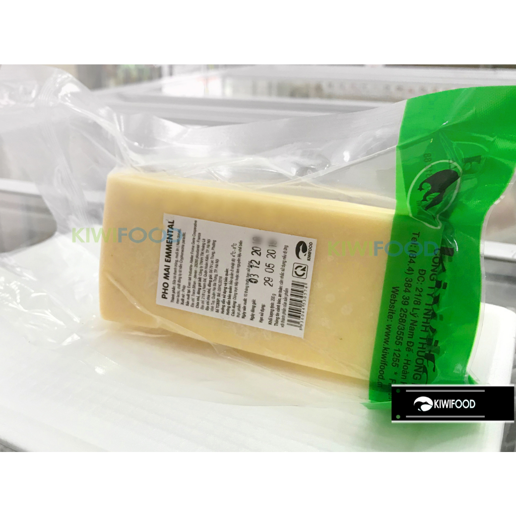 Phô mai Emmental Pháp cắt miếng hiệu Kiwi 200g