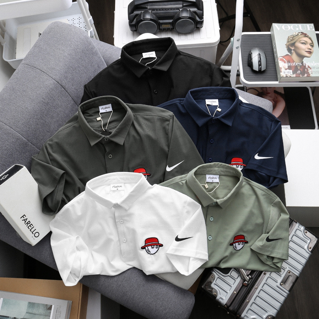 Áo thun polo golf chất vải thoáng khí form suông chống nhăn - 3bros