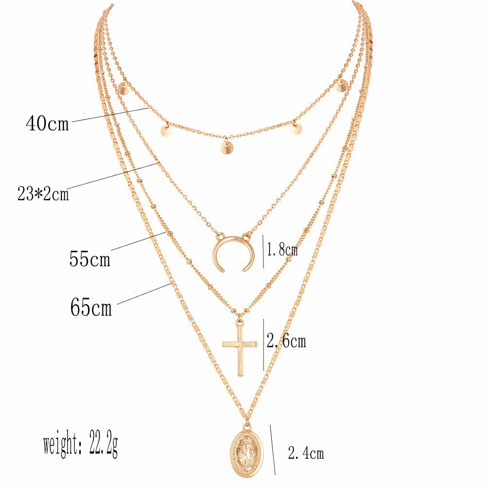Dây chuyền boho dáng dài vòng cổ layer 4 tầng thời trang nữ cá tính hiện đại Âu Mỹ - Mã LA07 The Collar Box