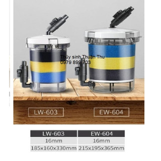LỌC thùng SUNSUN EW 603B và LW 603B (6W)  (VỎ TRONG SUỐT)-CÓ KÈM BƠM-LỌC CHO HỒ THUỶ SINH