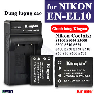 Nikon el-10 | pin và dock sạc máy ảnh kingma nikon en-el10 el10 nikon coolpix s5100 s4000 s3000 s700 s600 s500 s200 s80