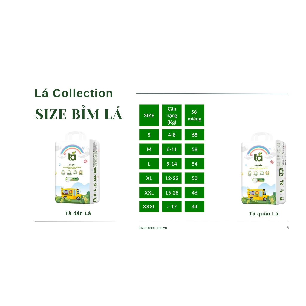 Tã quần trẻ em Lá size L54