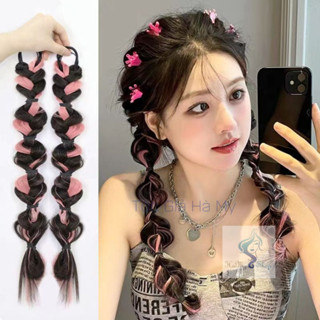 [LOẠI 1-DÀY] Tóc Giả Thắt Bím Xoắn Gẩy Light Cá Tính ( Tóc Giả Tết Đuôi Ngựa )