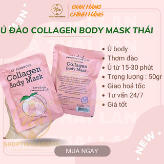 01 bịch ủ trắng da trắng trái đào collagen body mask 50gr thái lan