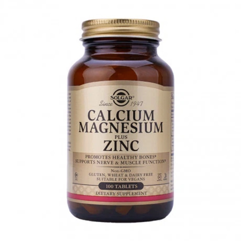Viên bổ sung khoáng chất Solgar Calcium Magnesium Plus Zinc