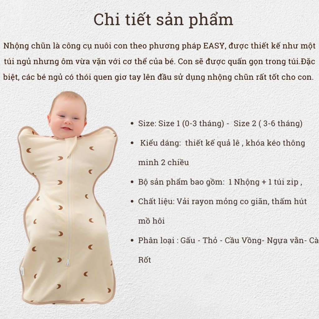 Nhộng Chũn Cho Bé Ngủ Ngon Unbee Mẫu Mới 2023 Hàng Thiết Kế Cao Cấp Chất Cotton, Bozip Hàn Mềm Mại Co Giãn Đàn Hồi