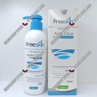 Gel tắm ngừa mụn  FreeSkin 250ML - Thổi Bay Mụn, Dưỡng Sáng Da