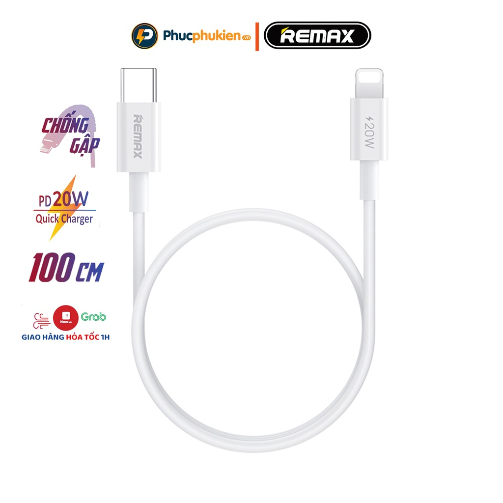 Combo bộ sạc nhanh 20w + Củ sạc 20w Remax U97 + Cáp sạc 20w Remax C026