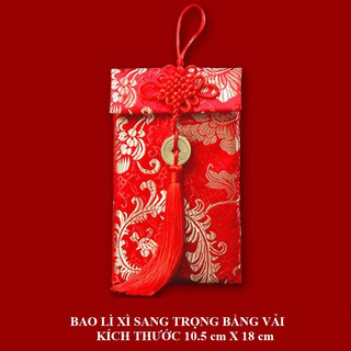 Bao lì xì vải gấm nhiều hoa văn cao cấp