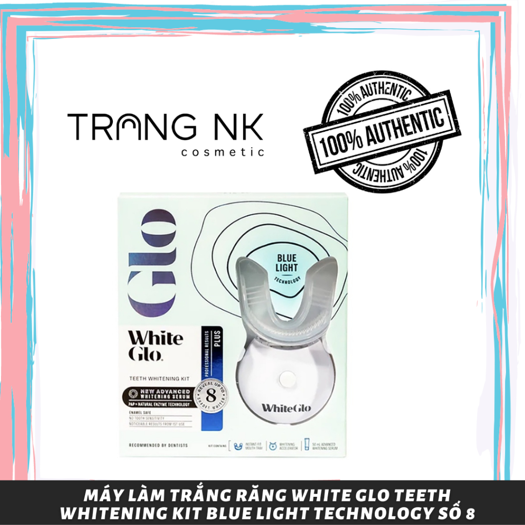 <Mẫu Mới Date 05/2025> Máy Làm Trắng Răng White Glo Teeth Whitening Kit Blue Light Technology Số 8