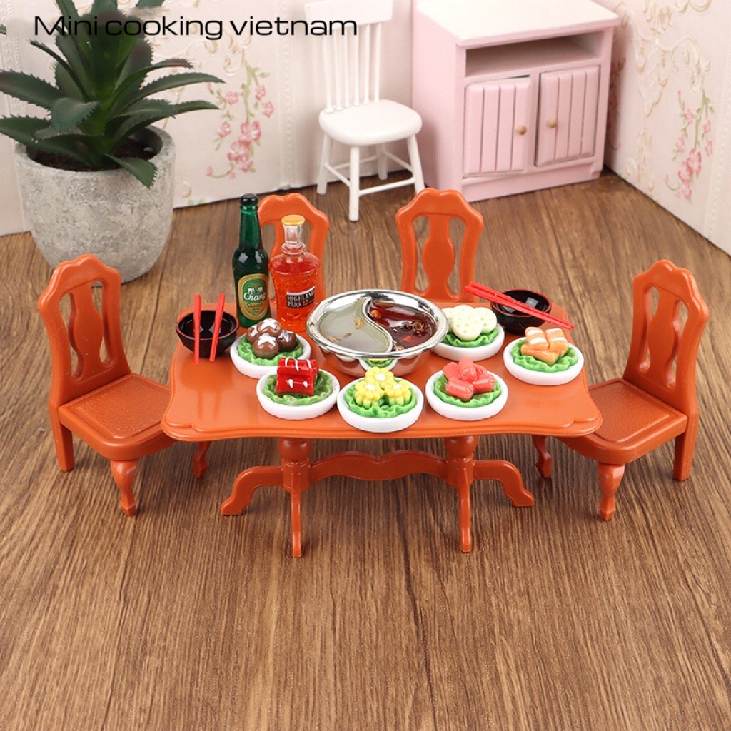 Mô Hình Set 6 Đĩa Thịt - Rau Ăn Lẩu