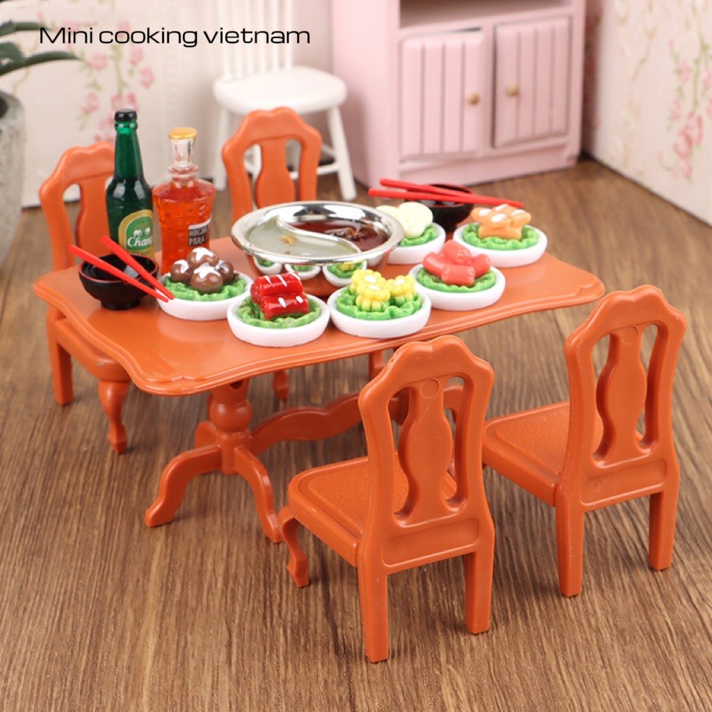 Mô Hình Set 6 Đĩa Thịt - Rau Ăn Lẩu