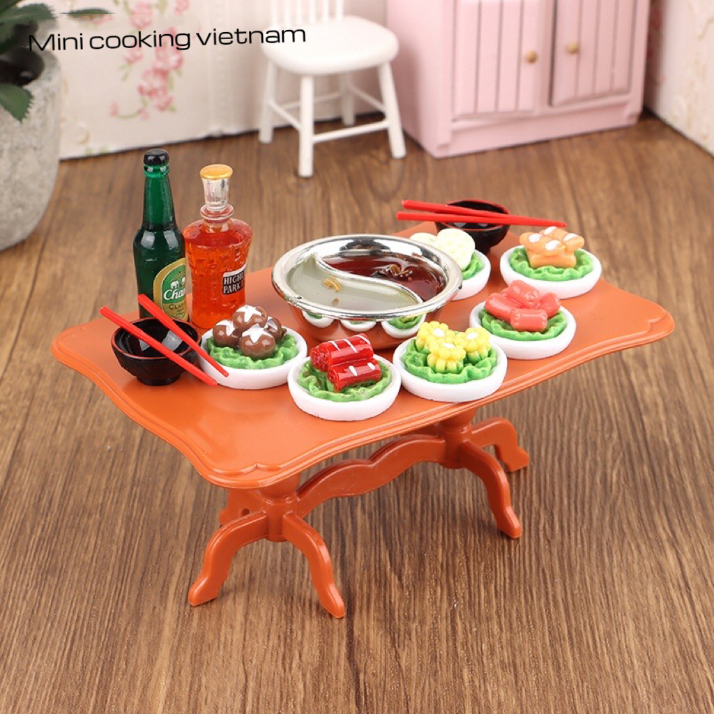 Mô Hình Set 6 Đĩa Thịt - Rau Ăn Lẩu