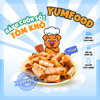 Bánh tráng cuộn tôm khô 💛 𝐅𝐑𝐄𝐄𝐒𝐇𝐈𝐏💛 đồ ăn vặt bánh tráng cuộn tôm khô 100gr yumfood