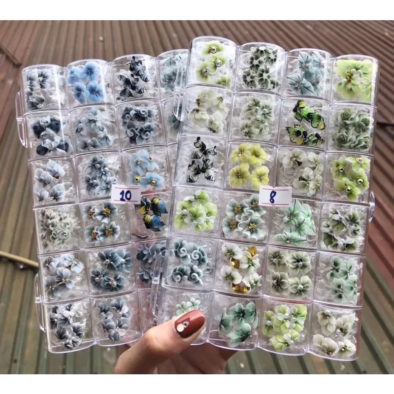 🌻🌺🍁Hoa bột 1k vừa bán vừa cho trang trí móng