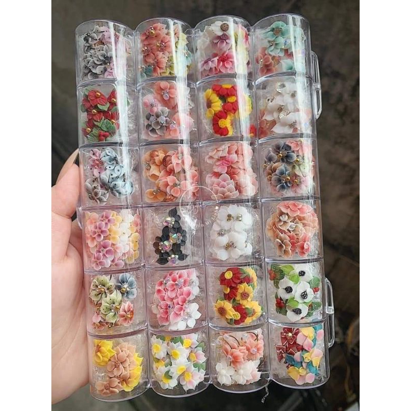 🌻🌺🍁Hoa bột 1k vừa bán vừa cho trang trí móng