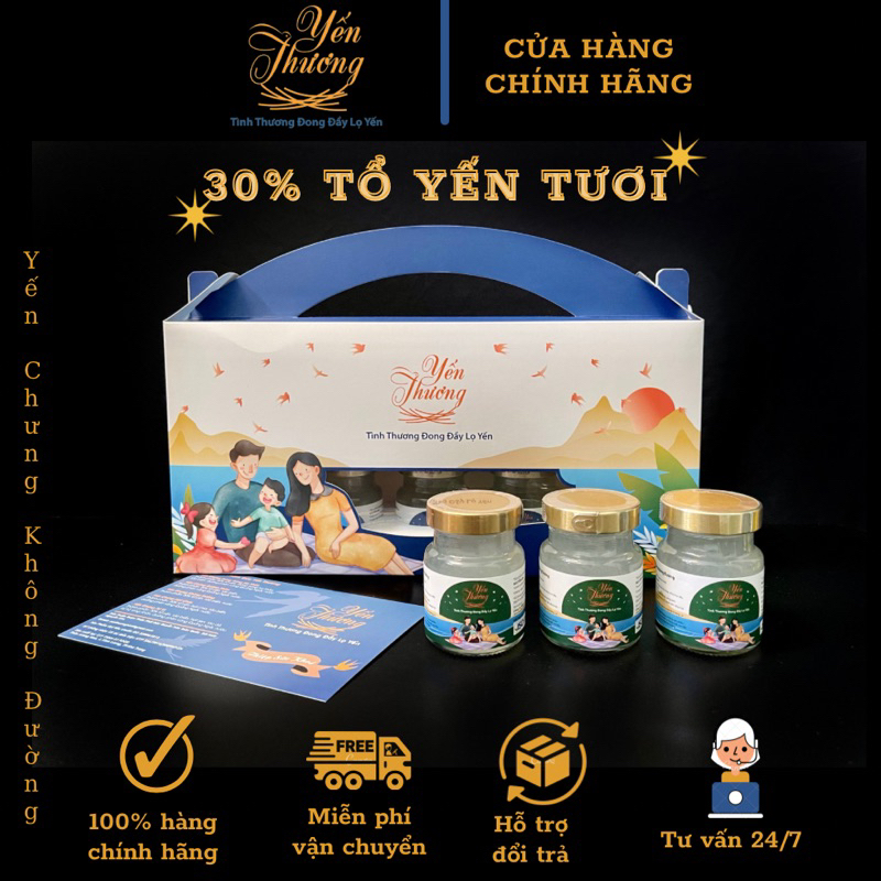Tổ Yến Khánh Hoà - Yến Chưng Không Đường - Yến Thương - 30% Yến Tươi Mỗi Hũ 70ml (Tặng Kèm Muỗng Xinh Khi Mua Hàng)