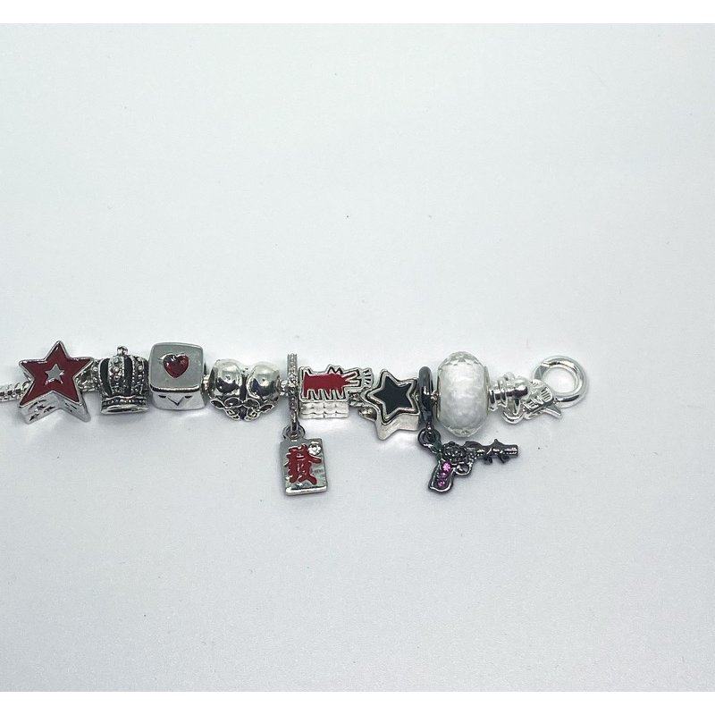 Vòng tay bạc kim loại  Gamble Bracelet phong cách Access
