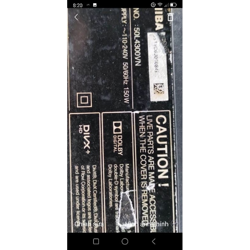 Bo led, Tcon, mắt nhận Toshiba 50L4300VN