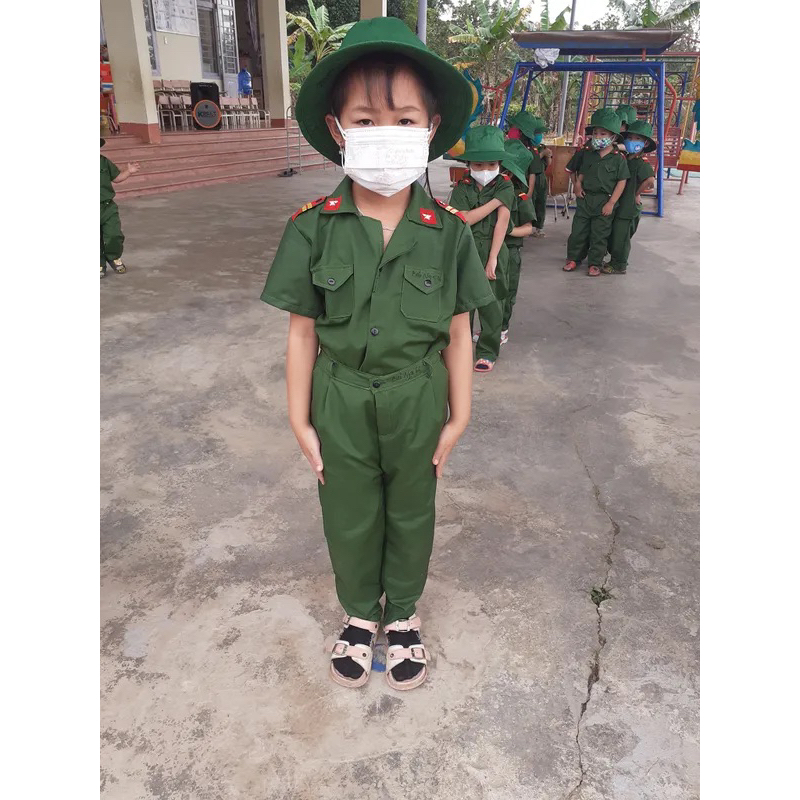 Trang phục bộ đội cho bé từ 20 đến 30kg