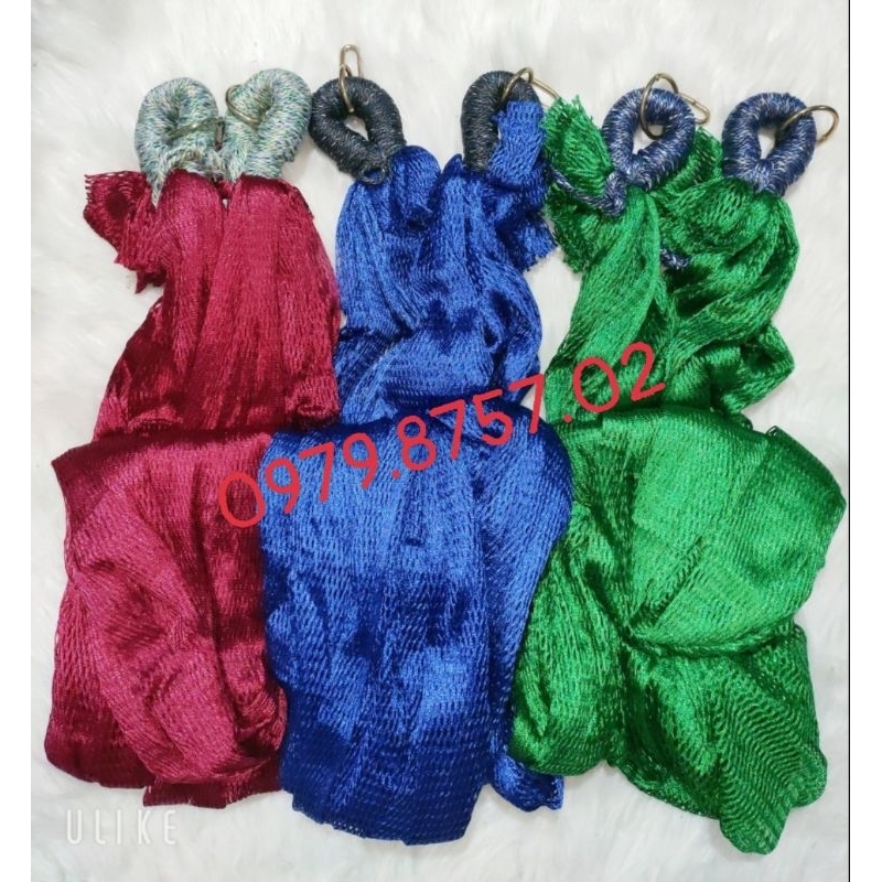 Võng lưới buộc đầu (2 lớp) loại đẹp dài 2m6 rộng 1m25 (Ảnh thật)