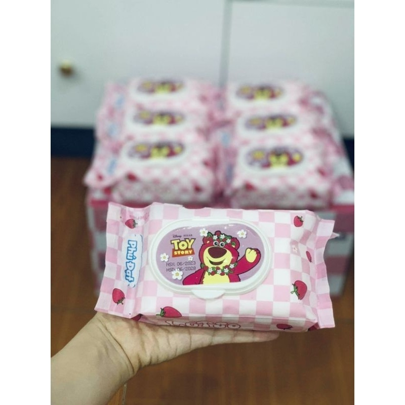 KHĂN ƯỚT GẤU HỒNG LOSTO 120 TỜ PHÚ ĐẠT