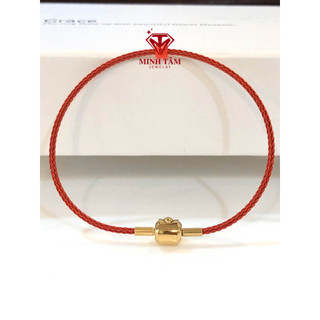 Vòng tay dây cước đeo charm dây 2mm khoá pan màu vàng-Minh Tâm Jewelry