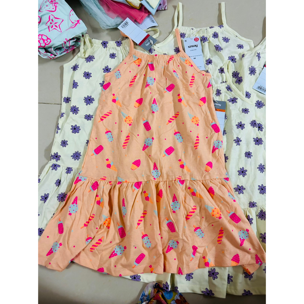 Váy 2 dây cotton hãng Sinsay cho bé gái