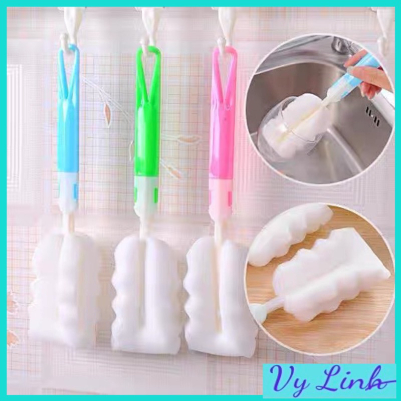 Cây cọ rửa bình cho bé chất liệu mút xốp an toàn tiện dụng M12