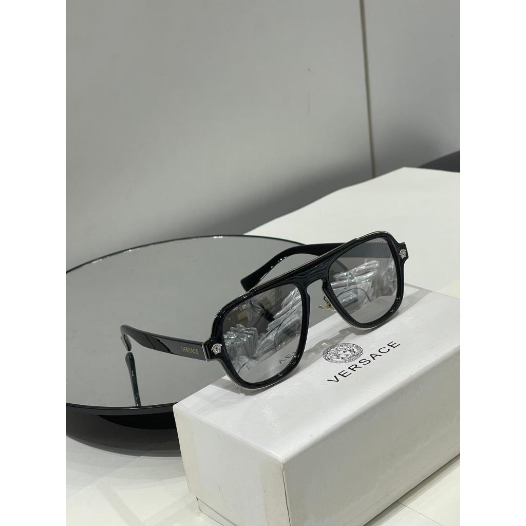 Kính Mát Nam Nữ VERSACE Chống UV Tráng Gương tặng kèm hộp nhựa.Kính Mát Nam Nữ Thời trang Phong Cách Italy