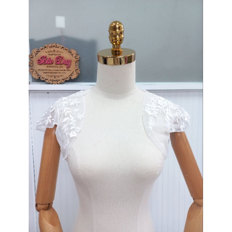 Áo choàng lửng cô dâu