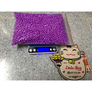 Bịch 10g kích thước 12x8x5cm hạt xốp màu dùng bỏ hộp quà, mồi câu, chơi slime....