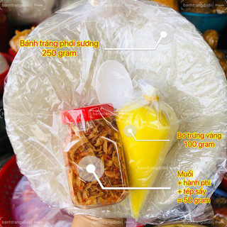 Combo 400gram: 250 gram bánh phơi sương + 100 gram bơ trứng gà + 50 gram muối hành phi ruốc
