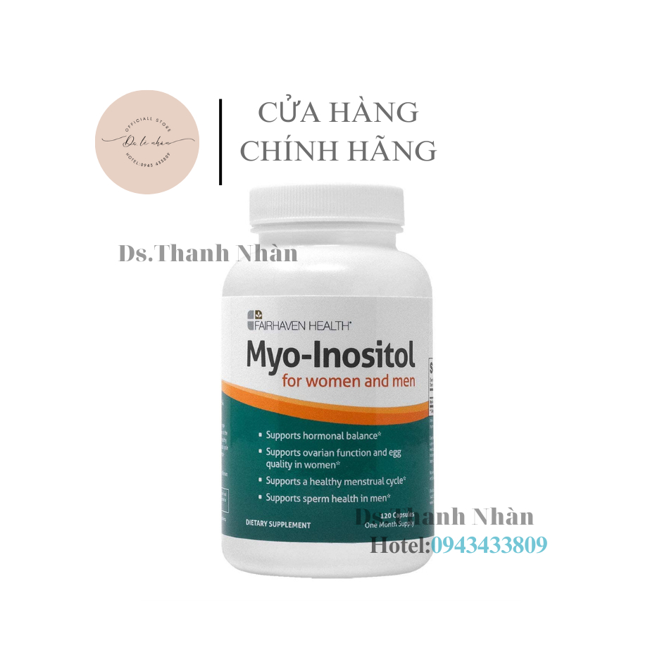 Viên uống Myo Inositol for women and men chai 120 viên từ Mỹ