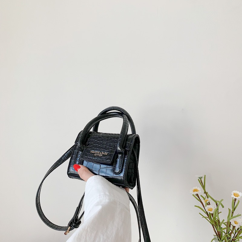 Túi Da Mini Trắng/Đen/Hồng/Tím Cho Bé Gái, Túi Da Mini Cầm Tay/Đeo Chéo Nhiều Màu Cho Bé Gái HANNAH KIDS