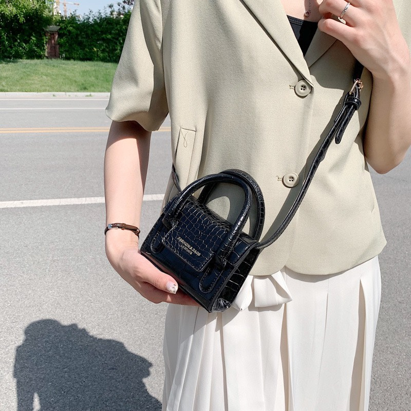 Túi Da Mini Trắng/Đen/Hồng/Tím Cho Bé Gái, Túi Da Mini Cầm Tay/Đeo Chéo Nhiều Màu Cho Bé Gái HANNAH KIDS