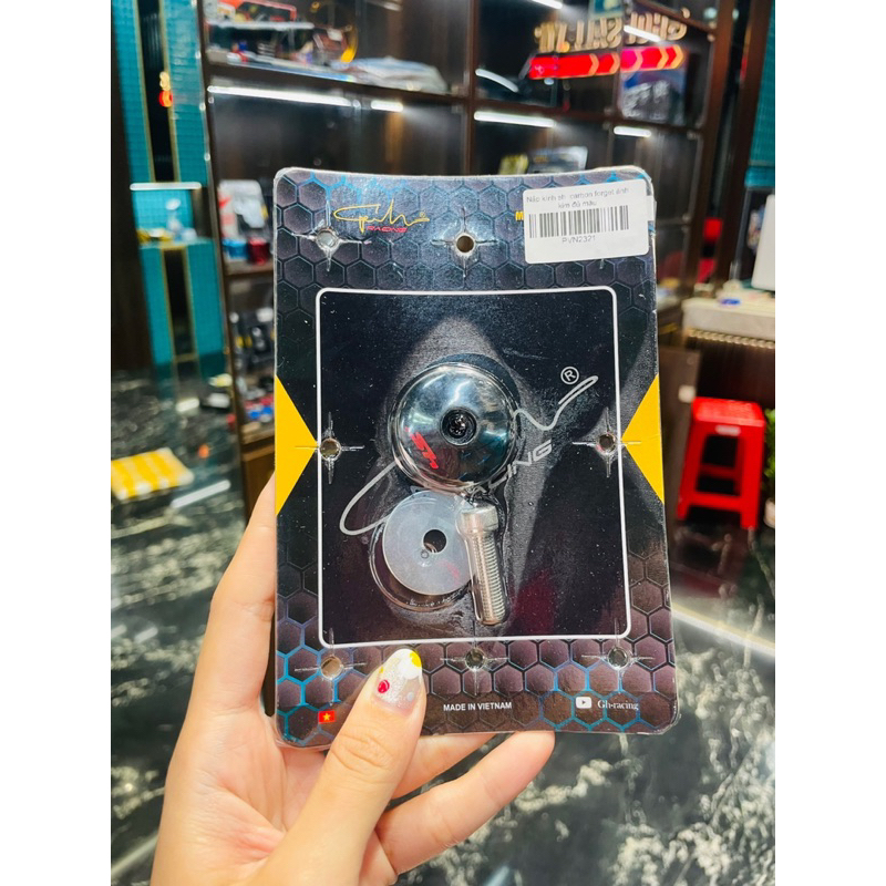 Ốc kính CARBON gắn Sh