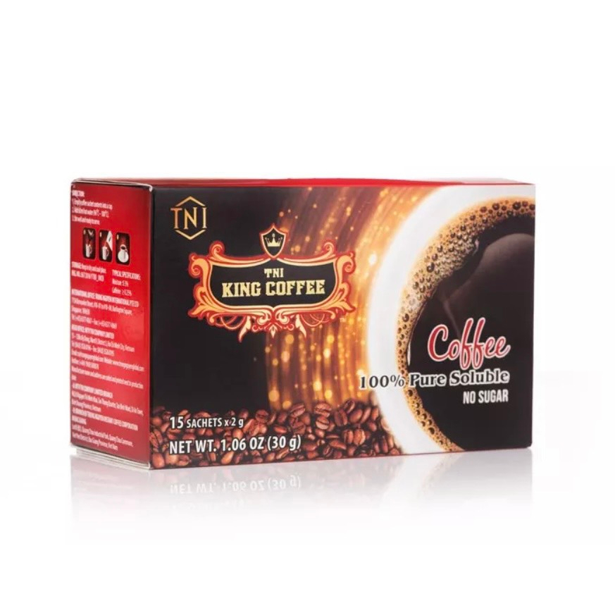 Cà Phê hòa tan Đen King Coffee ( Hộp 15 gói )