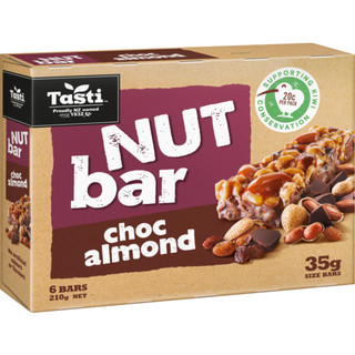  HỘP 6 THANH Tasti Nut Bar Choc Almond SOCOLA HẠNH NHÂN   Cranberry   MẬN   Salted Caramel 210g 