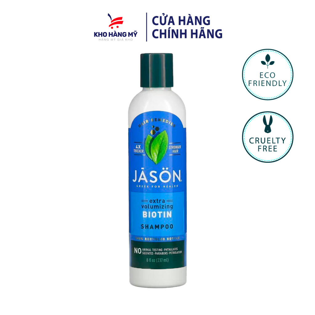 Dầu gội JASON chính hãng làm dày tóc Shampoo Biotin hỗ trợ tăng độ phồng tóc gấp 4 lần