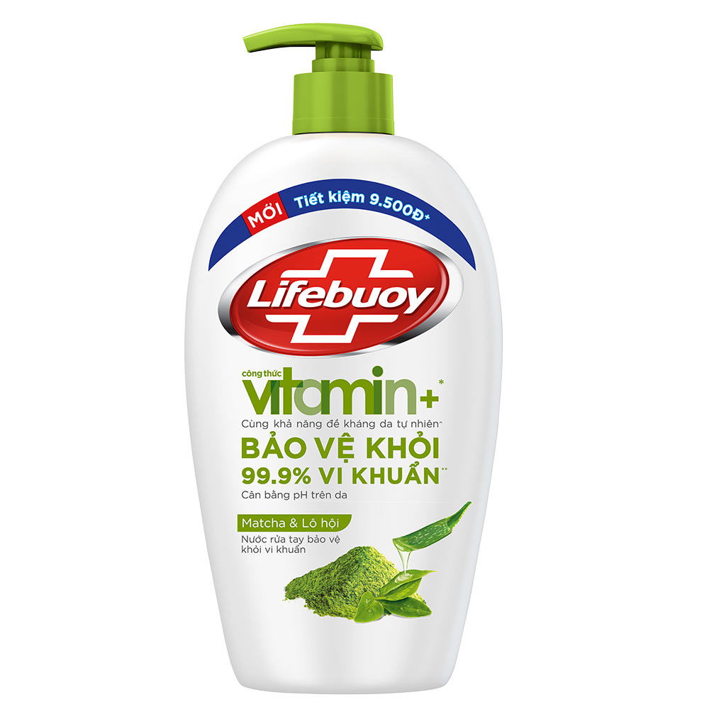 Nước rửa tay cân bằng Lifebuoy Matcha & Nha đam 450g