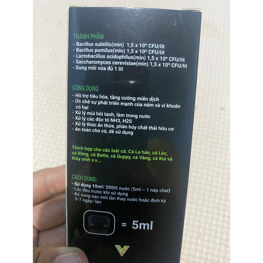 Vi sinh VS BIO Probiotic chai 100ml chuyên dùng cho hồ cá cảnh thủy sinh
