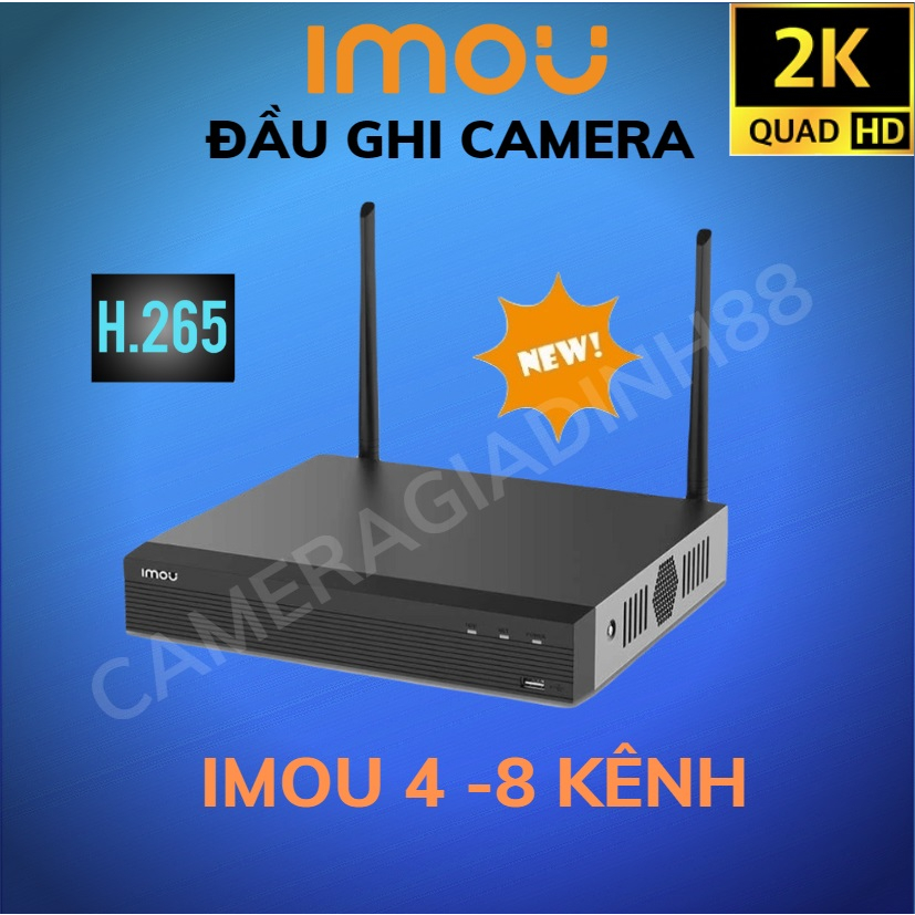 Đầu Ghi Hình WIFI Camera  IMOU (4 - 8 Kênh) NVR1104HS NVR1108HS DAHUA Độ Phân Giải 4M 2K 4K– Hàng Chính Hãng BH 24 Tháng