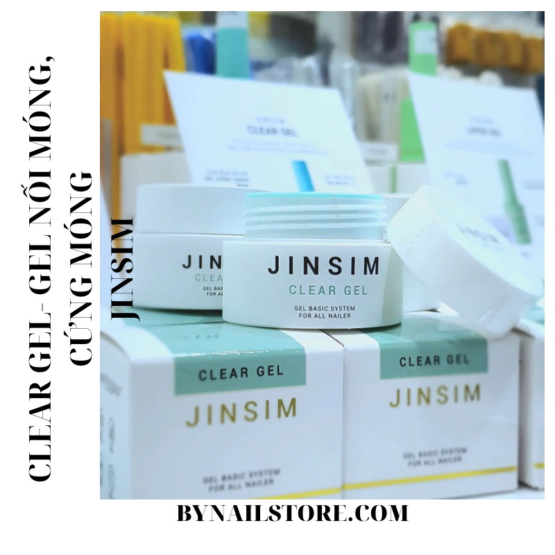 Sơn gel cứng móng, nối móng Jinsim Clear gel cao cấp Hàn Quốc (12g)